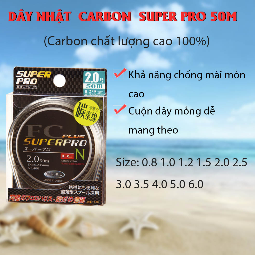 DÂY NHẬT  CARBON  SUPER PRO 50M