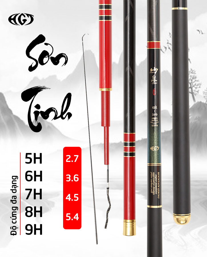 Cần Hoa Gia Thành Sơn Tinh 2023  ( chế độ bảo hành 1 lóng bất kì/ 1 năm )